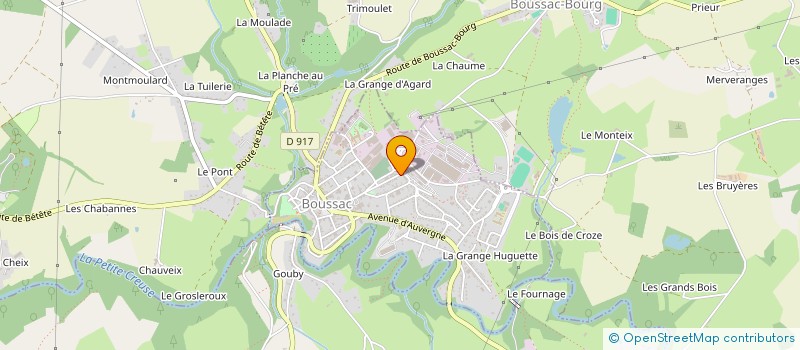 localisation de l'entreprise MADAME ANDREE AUPETIT à BOUSSAC