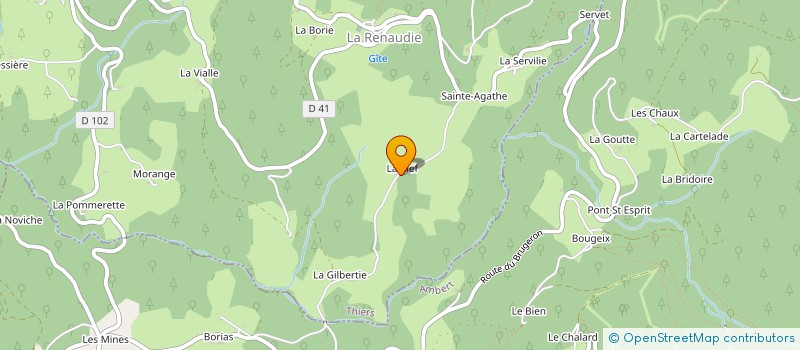 localisation de l'entreprise MADAME ANDREE BERTIN à LA RENAUDIE