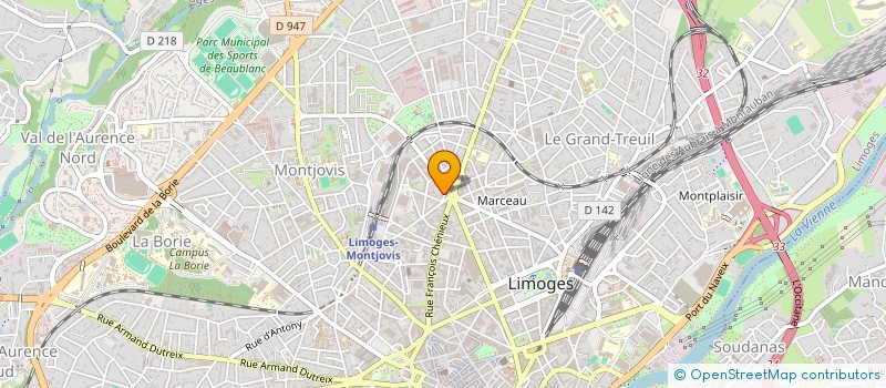 localisation de l'entreprise MADAME ANDREE BONNAUD à LIMOGES