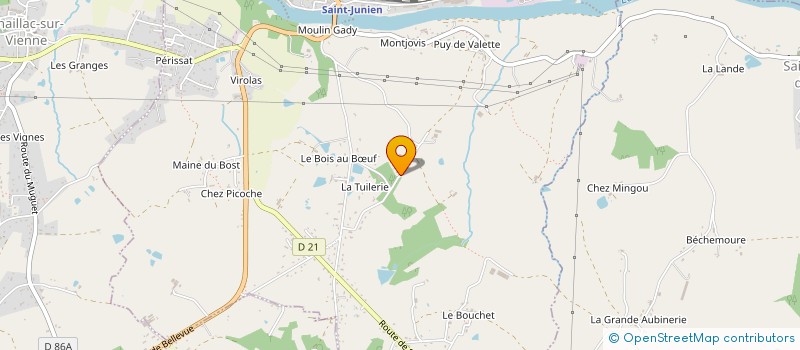 localisation de l'entreprise MADAME ANDREE BOUCHAUD  SAINT JUNIEN