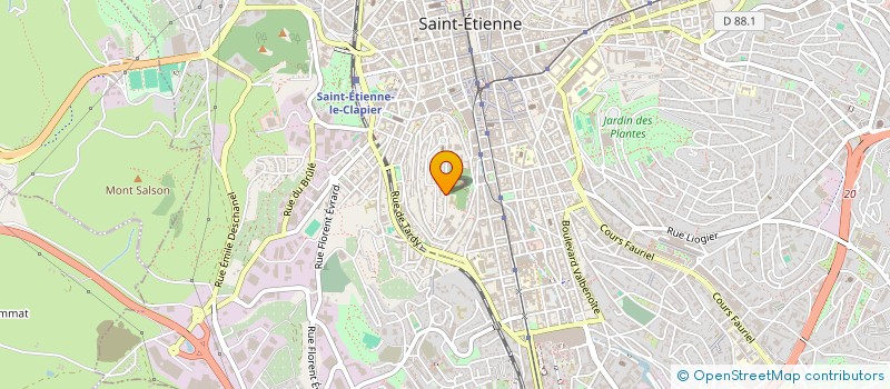 localisation de l'entreprise MADAME ANDREE BOULU à SAINT-ETIENNE