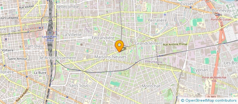 localisation de l'entreprise MADAME ANDREE CETTIER  VILLEURBANNE