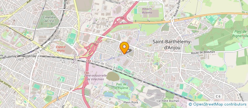 localisation de l'entreprise MADAME ANDREE CHAUVAT  SAINT-BARTHELEMY-D'ANJOU