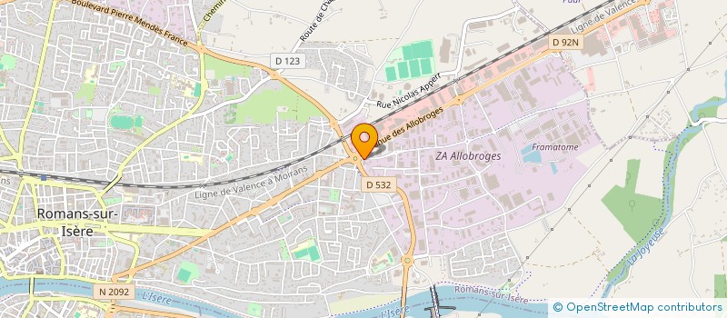 localisation de l'entreprise MADAME ANDREE CONVERT  ROMANS-SUR-ISERE