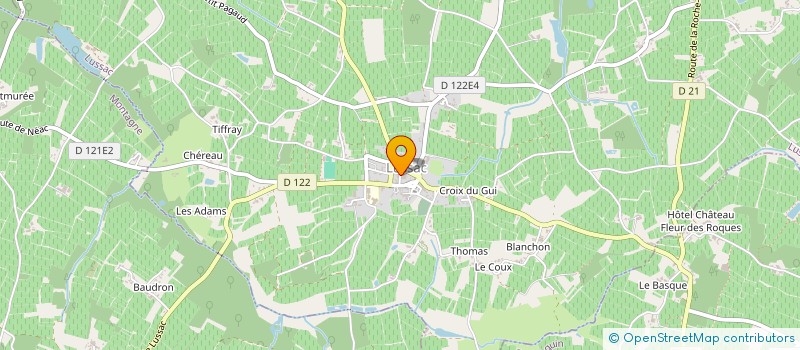 localisation de l'entreprise MADAME ANDREE DECOMBES à LUSSAC