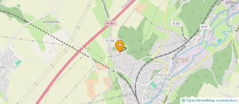 localisation de l'entreprise MADAME ANDREE DELAHAYE  MALAUNAY