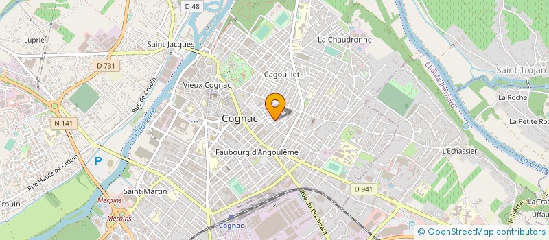 localisation de l'entreprise MADAME ANDREE DESCAMPS à COGNAC