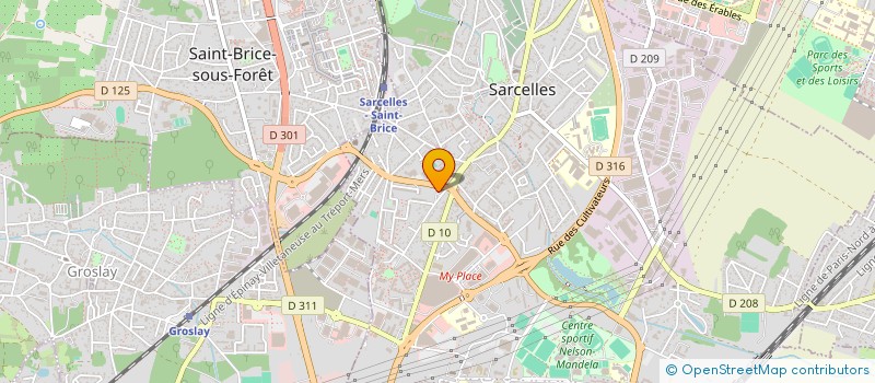 localisation de l'entreprise MADAME ANDREE DUGUE  SARCELLES