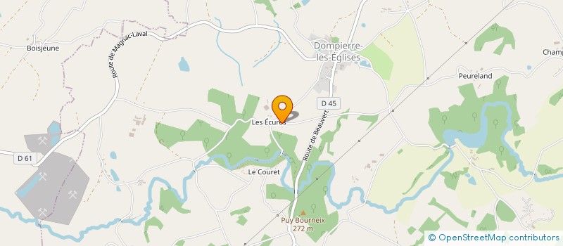 localisation de l'entreprise MADAME ANDREE FAUVET  DOMPIERRE-LES-EGLISES