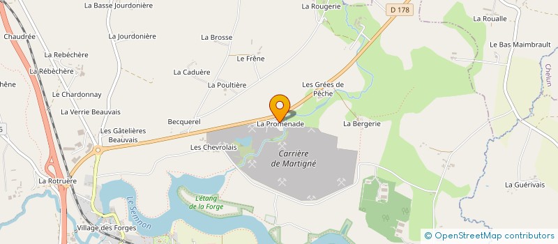 localisation de l'entreprise MADAME ANDREE FOURRIER  MARTIGNE-FERCHAUD