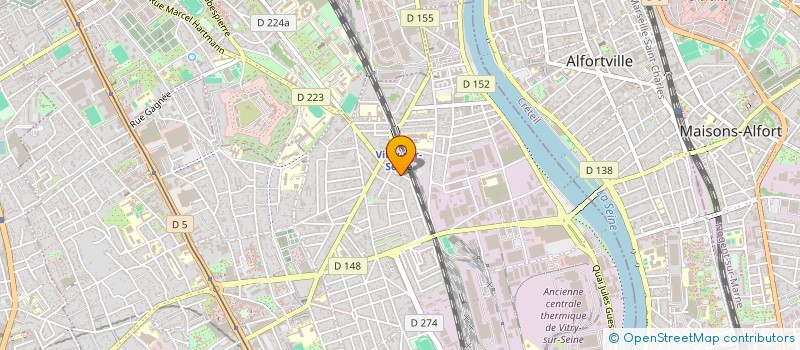 localisation de l'entreprise MADAME ANDREE FRANCHINI  VITRY-SUR-SEINE