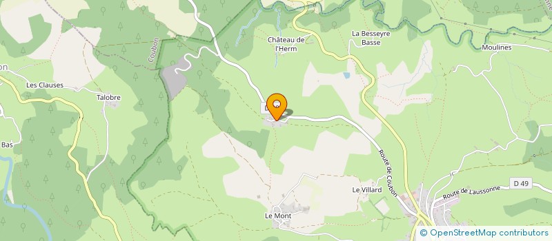 localisation de l'entreprise MADAME ANDREE GINIOUX  LAUSSONNE