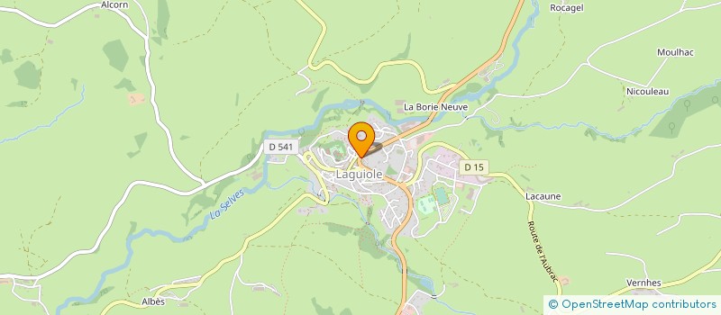 localisation de l'entreprise MADAME ANDREE GLANDIERES  LAGUIOLE