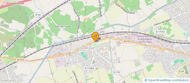 localisation de l'entreprise MADAME ANDREE JOURDAN  LUNEL-VIEL