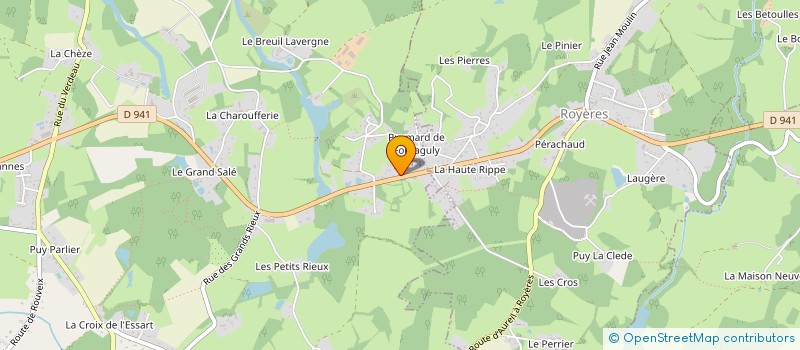 localisation de l'entreprise MADAME ANDREE LAFARGE  SAINT-JUST-LE-MARTEL