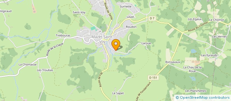 localisation de l'entreprise MADAME ANDREE LAROUE  LE MAZET SAINT VOY