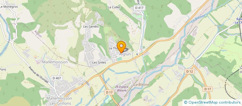 localisation de l'entreprise MADAME ANDREE MESTRE à AIGLUN