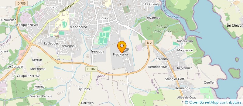 localisation de l'entreprise MADAME ANDREE-MICKAELLE GLOAGUEN à PONT-L'ABBE