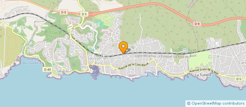 localisation de l'entreprise MADAME ANDREE MOUSSIERE  SAUSSET-LES-PINS
