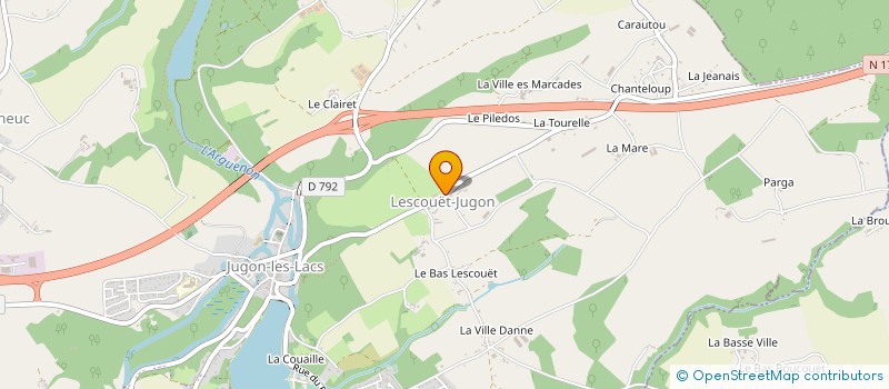 localisation de l'entreprise MADAME ANDREE OLLIVIER  JUGON-LES-LACS