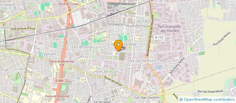 localisation de l'entreprise MADAME ANDREE PAQUELET  VAULX-EN-VELIN