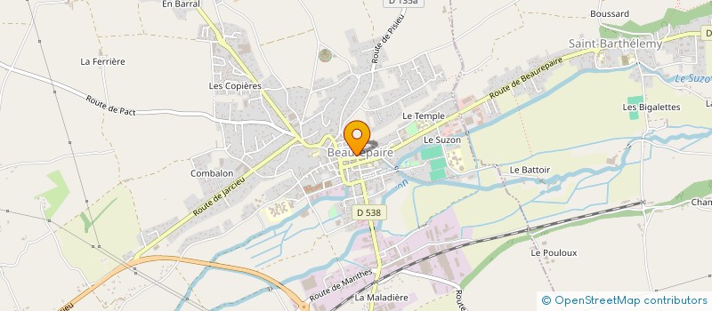 localisation de l'entreprise MADAME ANDREE PERRIN à BEAUREPAIRE