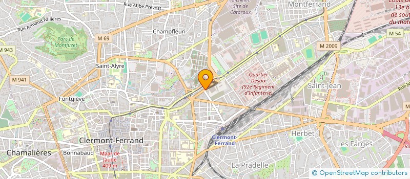 localisation de l'entreprise MADAME ANDREE PROUZET  CLERMONT-FERRAND