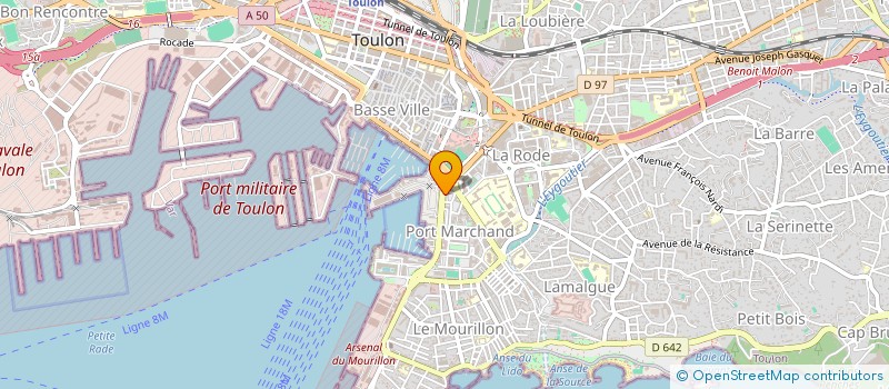 localisation de l'entreprise MADAME ANDREE RACINE  TOULON