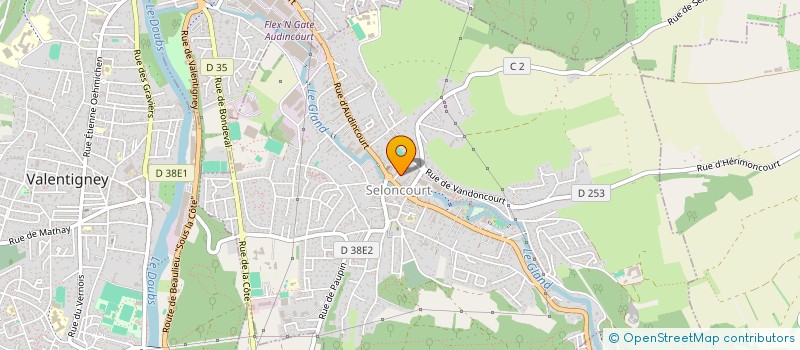 localisation de l'entreprise MADAME ANDREE RECEVEUR  SELONCOURT