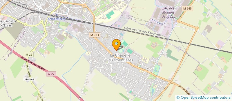 localisation de l'entreprise MADAME ANDREE VANEXE  LA CHAPELLE-D'ARMENTIERES