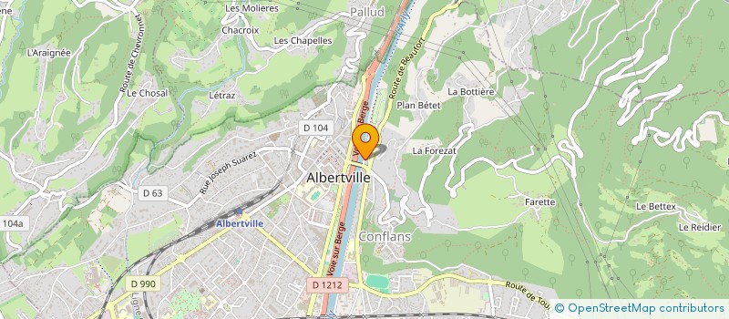 localisation de l'entreprise MADAME ANDREEA DUNAND  ALBERTVILLE