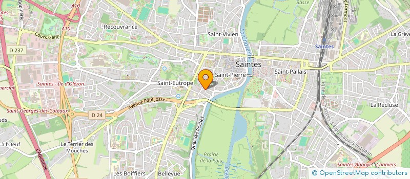 localisation de l'entreprise MADAME ANDREIA DE JESUS MENDONCA FERREIRA  SAINTES