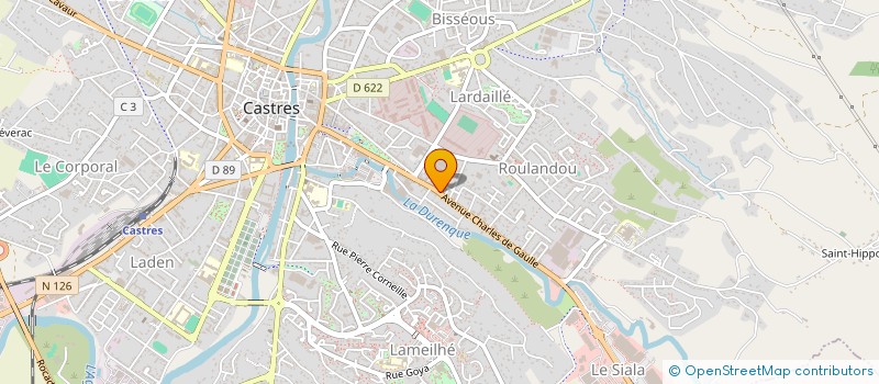 localisation de l'entreprise MADAME ANDREIA FERREIRA MARTINS  CASTRES