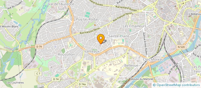 localisation de l'entreprise MADAME ANELISE MOULINARD à LIMOGES