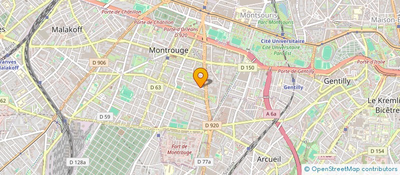 localisation de l'entreprise MADAME ANGE-DAUPHINE NOUBISSI  MONTROUGE