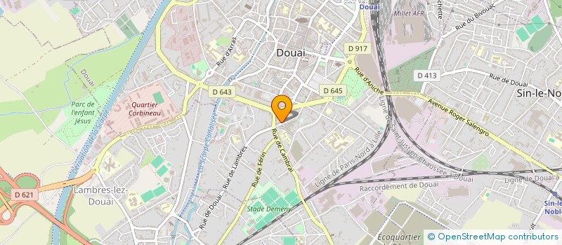 localisation de l'entreprise MADAME ANGE DECLOQUEMENT à DOUAI