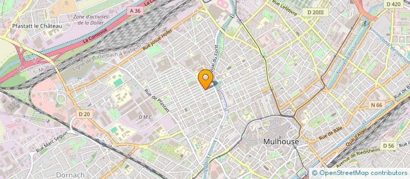 localisation de l'entreprise MADAME ANGE TCHONGOUE  MULHOUSE