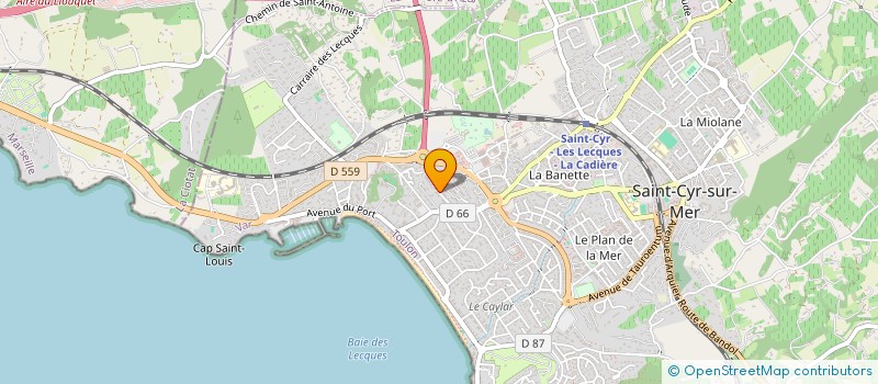 localisation de l'entreprise MADAME ANGEL GUERIN à SAINT-CYR-SUR-MER