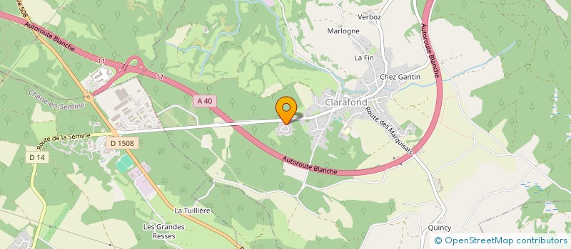 localisation de l'entreprise MADAME ANGEL GUERRAZ  CLARAFOND-ARCINE