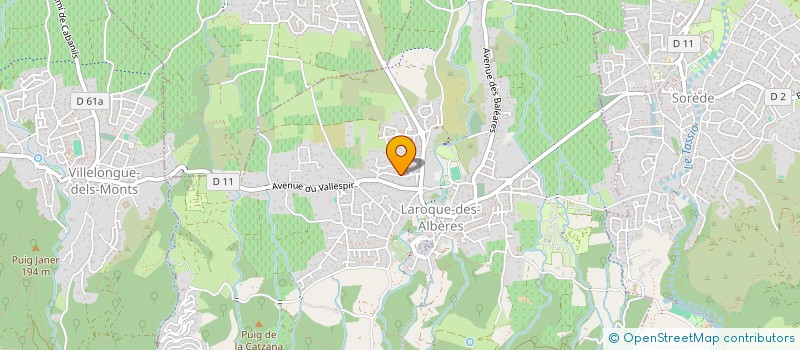 localisation de l'entreprise MADAME ANGELA GARRELHAS  LAROQUE-DES-ALBERES