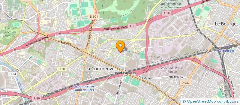 localisation de l'entreprise MADAME ANGELA GUEMDJO à LA COURNEUVE