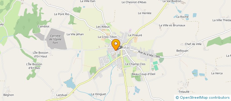 localisation de l'entreprise MADAME ANGELA JANE MERRELL  MENEAC