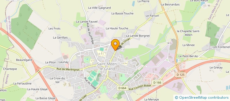 localisation de l'entreprise MADAME ANGELE BESNIER  SAINT-MEEN-LE-GRAND