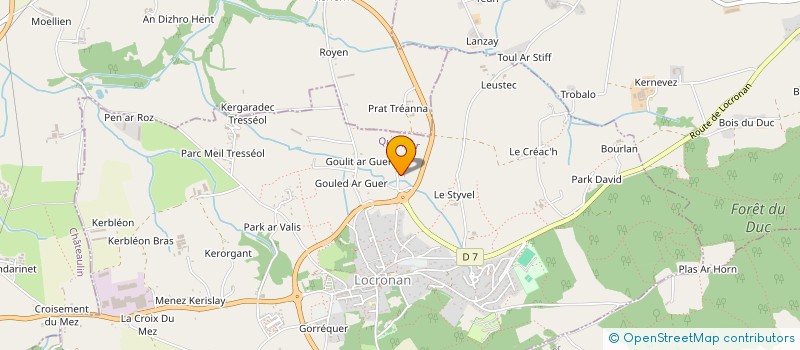 localisation de l'entreprise MADAME ANGELE BRENAS  LOCRONAN