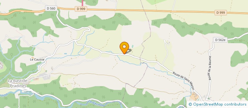 localisation de l'entreprise MADAME ANGELE CAILLAT  LA BASTIDE PRADINES
