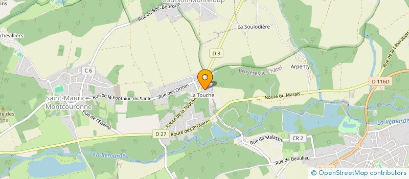 localisation de l'entreprise MADAME ANGELE HACQUES  SAINT-MAURICE-MONTCOURONNE