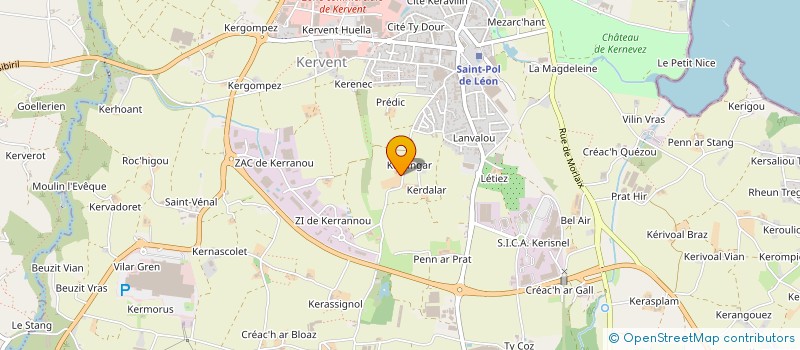 localisation de l'entreprise MADAME ANGELE JACOB  SAINT-POL-DE-LEON