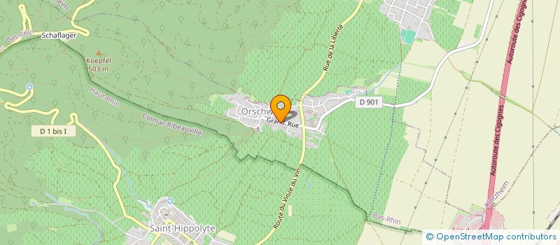 localisation de l'entreprise MADAME ANGELE KNELL WOLFF  ORSCHWILLER