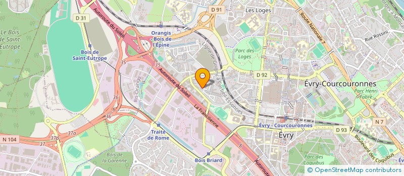 localisation de l'entreprise MADAME ANGELE NOGBOU  EVRY-COURCOURONNES