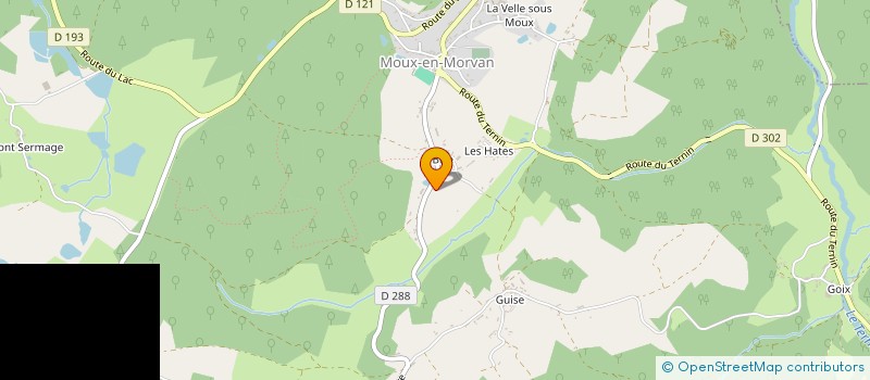 localisation de l'entreprise MADAME ANGELE WADEL à MOUX EN MORVAN